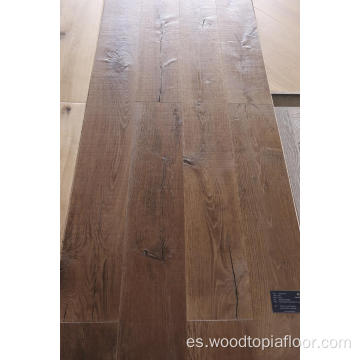 Woodtopia cepillado de 15 mm piso de madera maciza